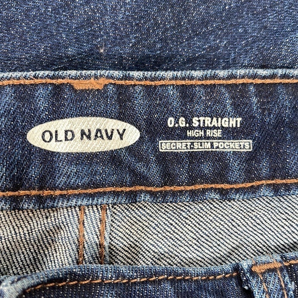 OLD NAVY O.G. Straight High Rise Secret-Slim Pockets Jeans Size 14 - Picture 9 of 12